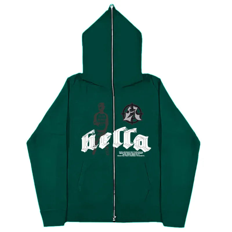 CALXRA Oversized Zipper Hoodie