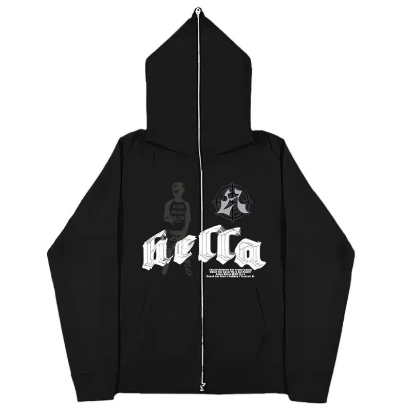 CALXRA Oversized Zipper Hoodie