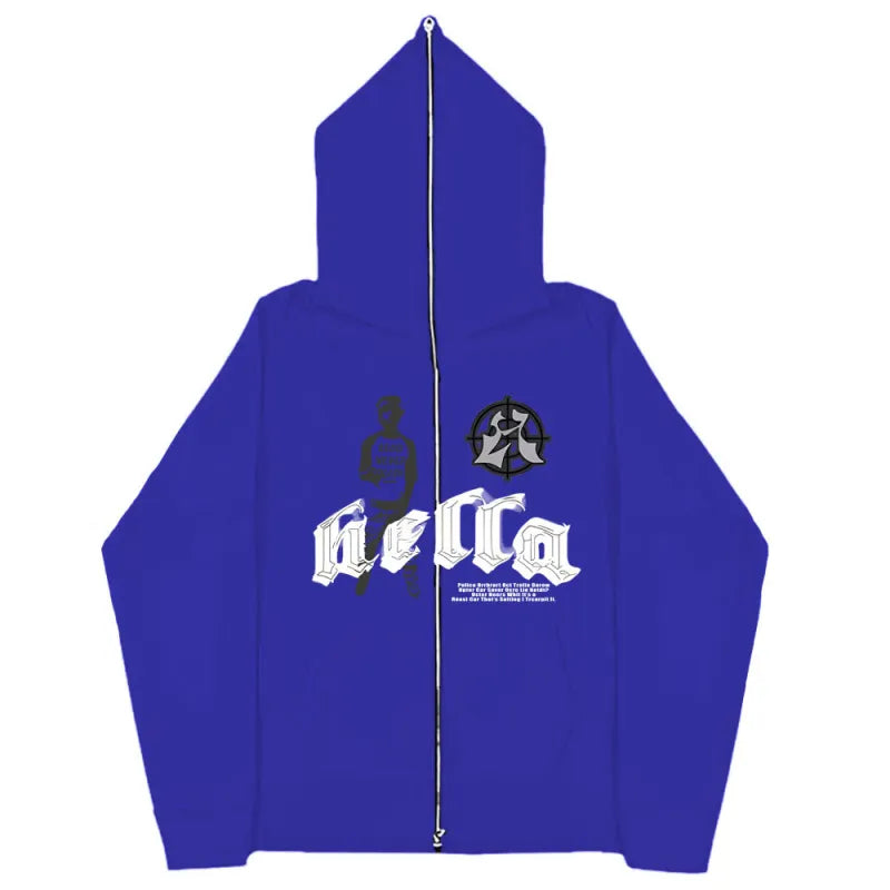 CALXRA Oversized Zipper Hoodie