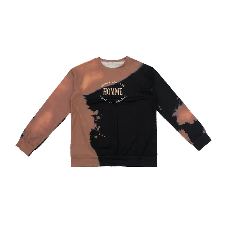 A BEAN Black Tie-Dye Oversized Sweatshirt Top